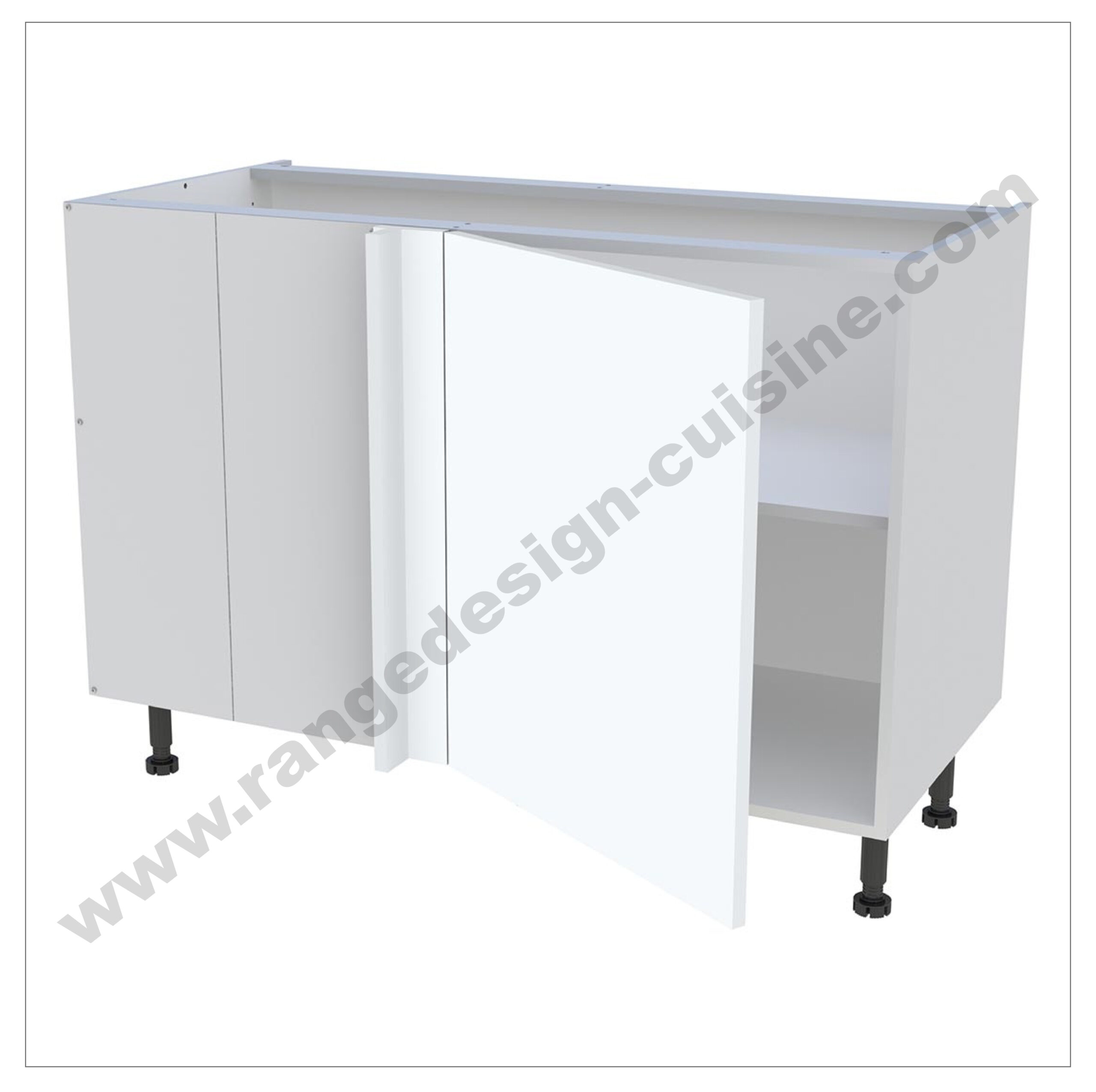 Caisson cuisine bas angle blanc L 100 x H 70 x P 56 cm – Image 2