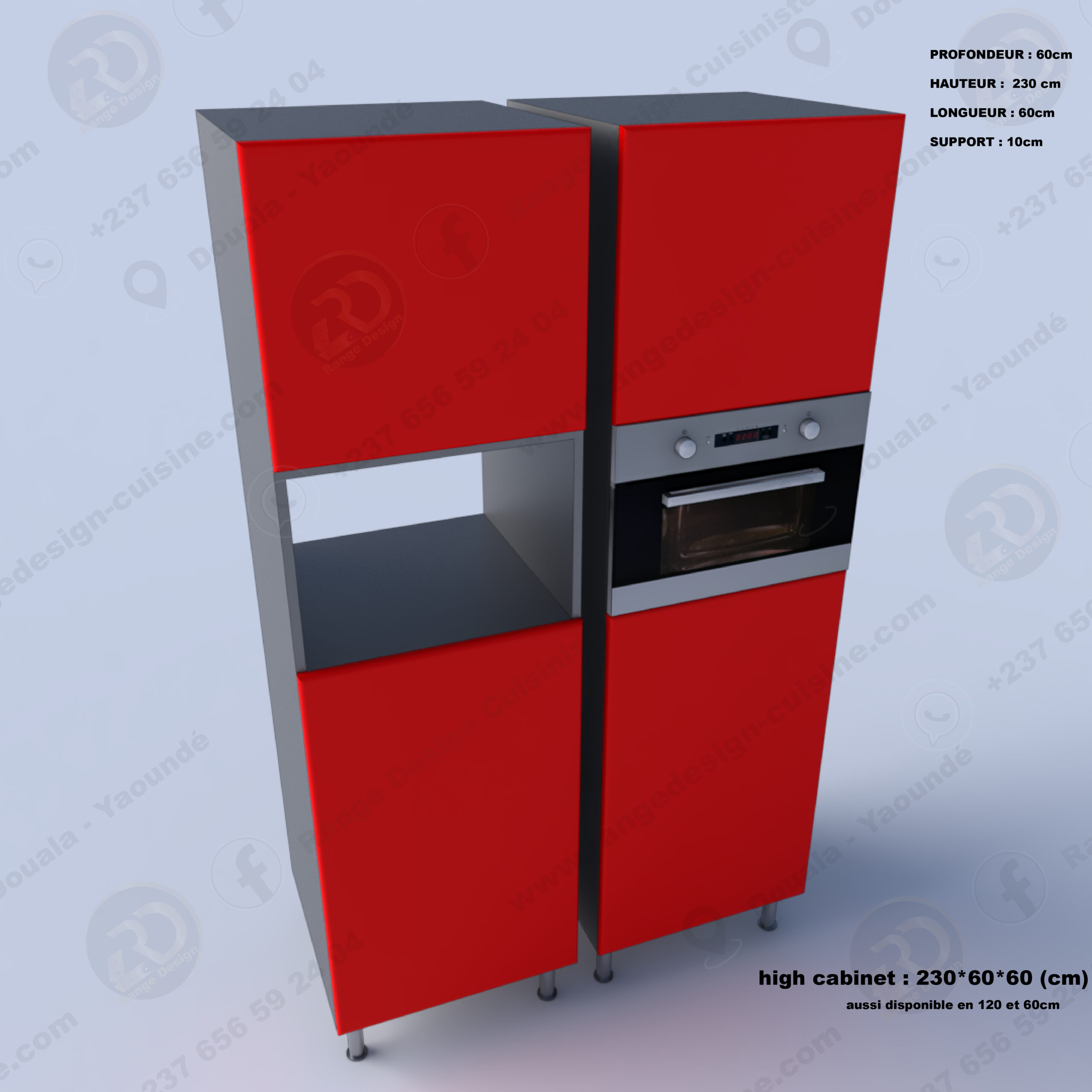 Armoire de cuisine avec four intégré HOB 60 - Stenge