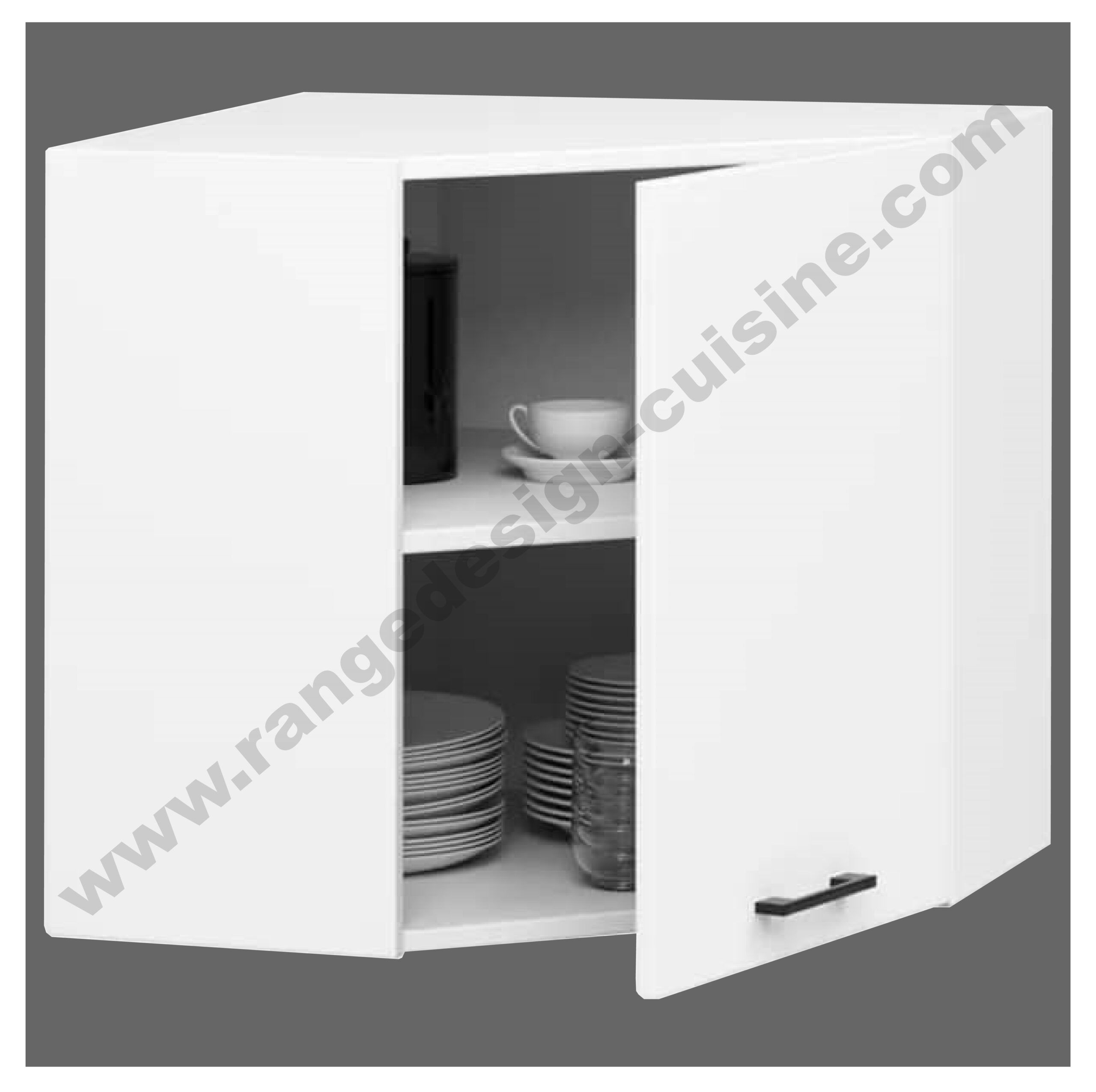Armoire de cuisine d'angle murale Akord Oliwia en blanc