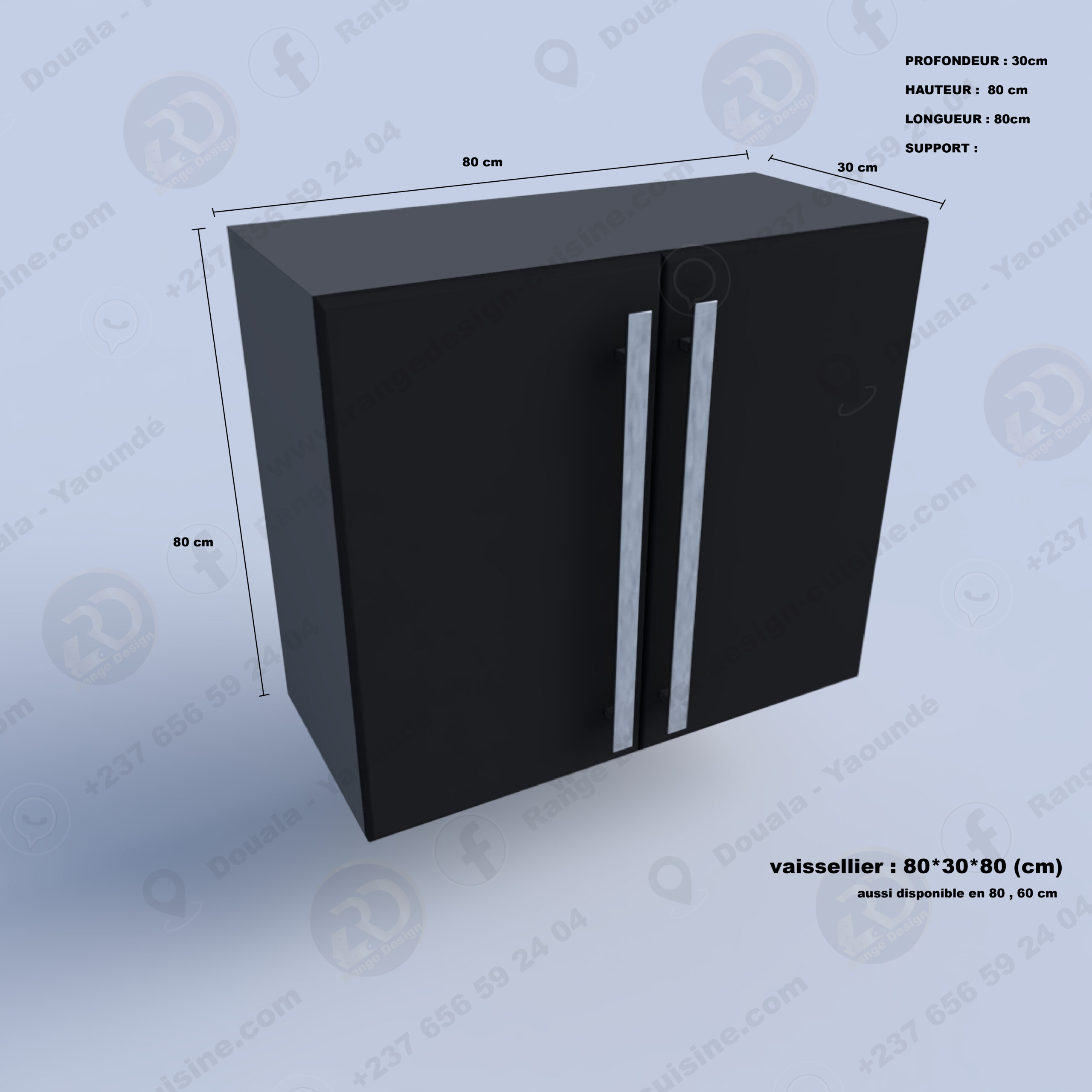 une armoire murale noire Proslat Fusion Plus