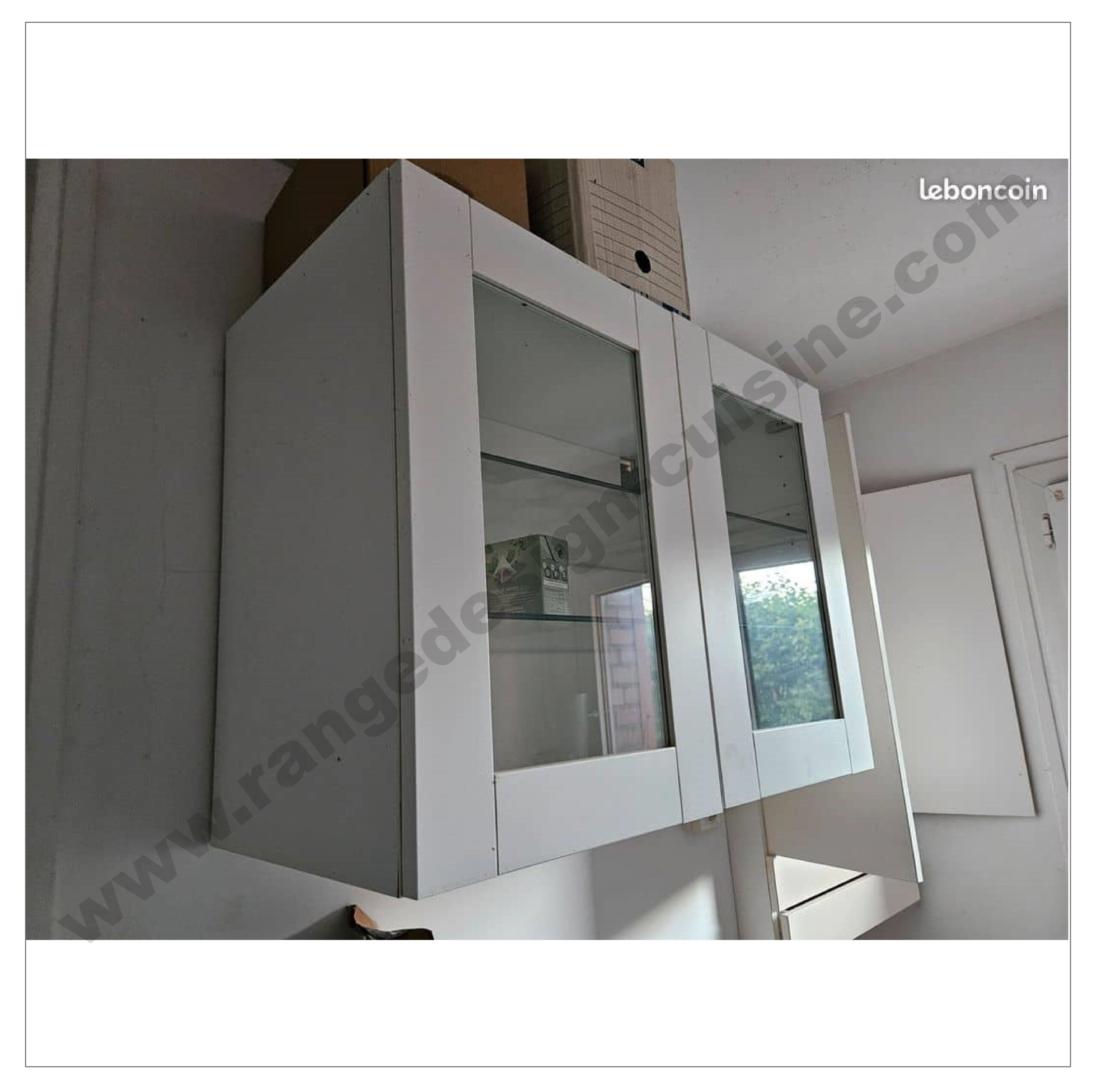 Rangement Placard Armoire de Rangement Murale Meuble de Cuisine Intérieur Blanc