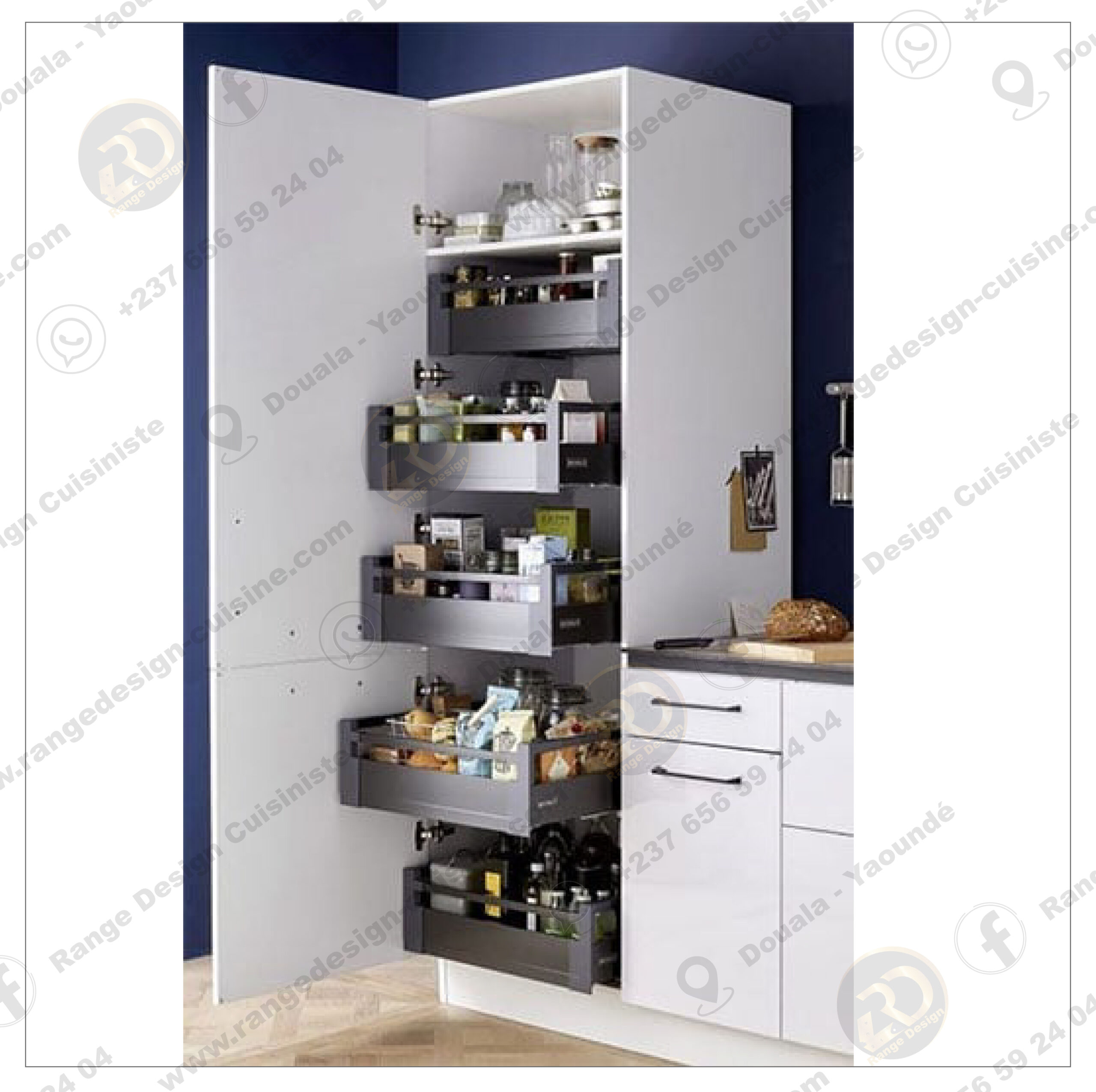 Tiroir casserolier à l'anglaise Anthracite freiné – Image 4