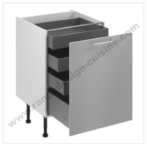 Meuble bas "Dorice" anthracite mat l.60 x h.72 x p.57 cm 1 porte